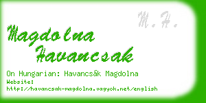 magdolna havancsak business card